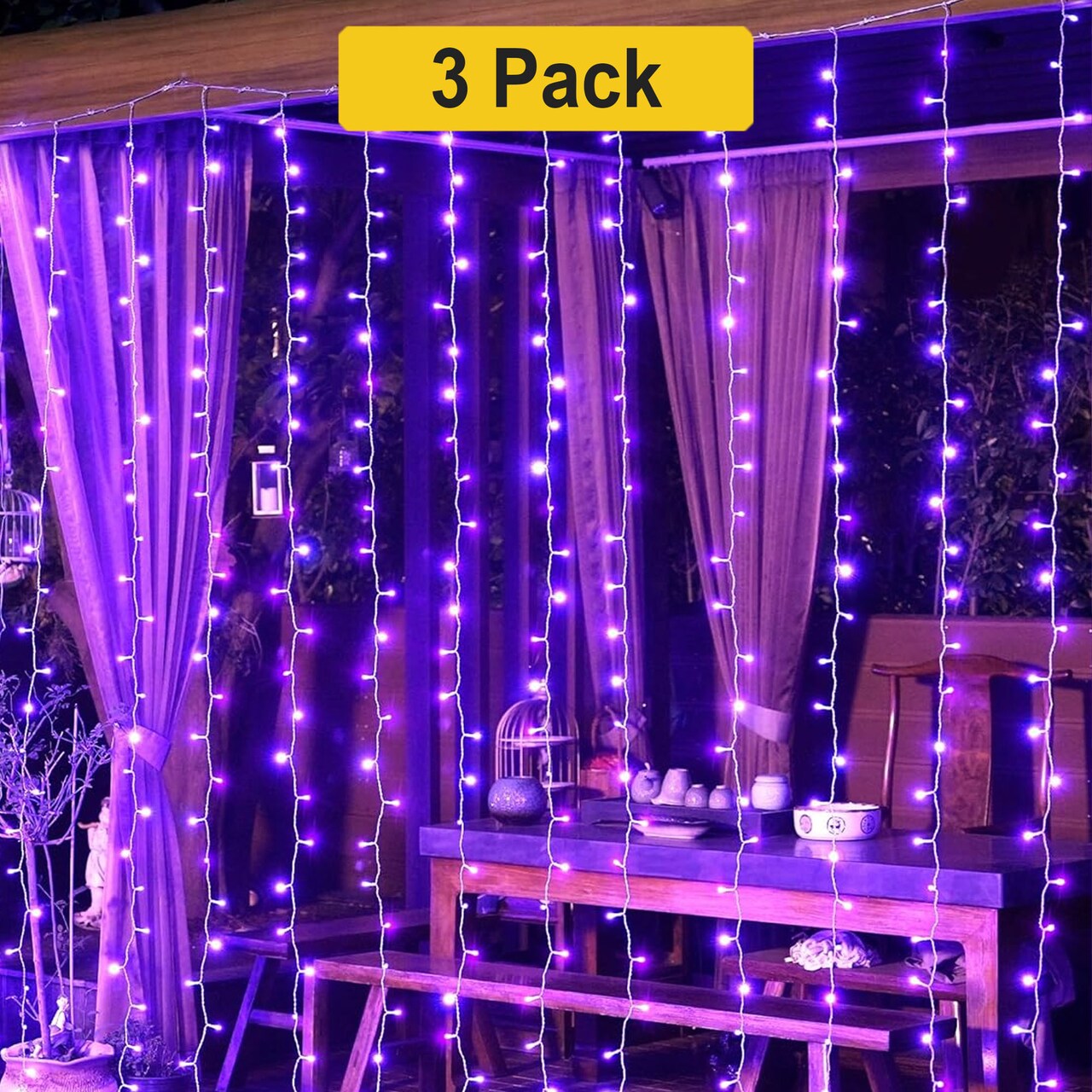 300 LED Christmas Curtain String Lights Add a Touch of Christmas Magic